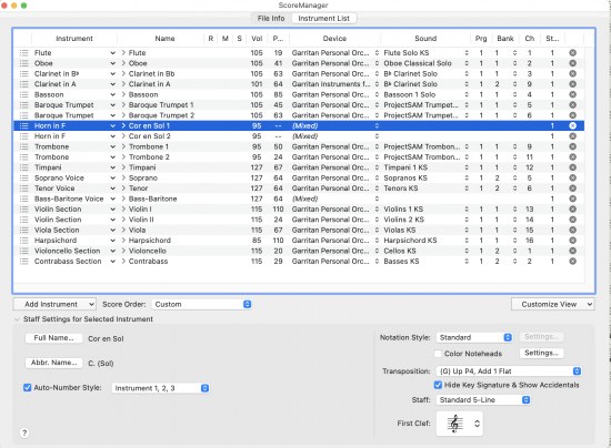 Nouvelle configuration du gestionnaire dans la nouvelle version audio